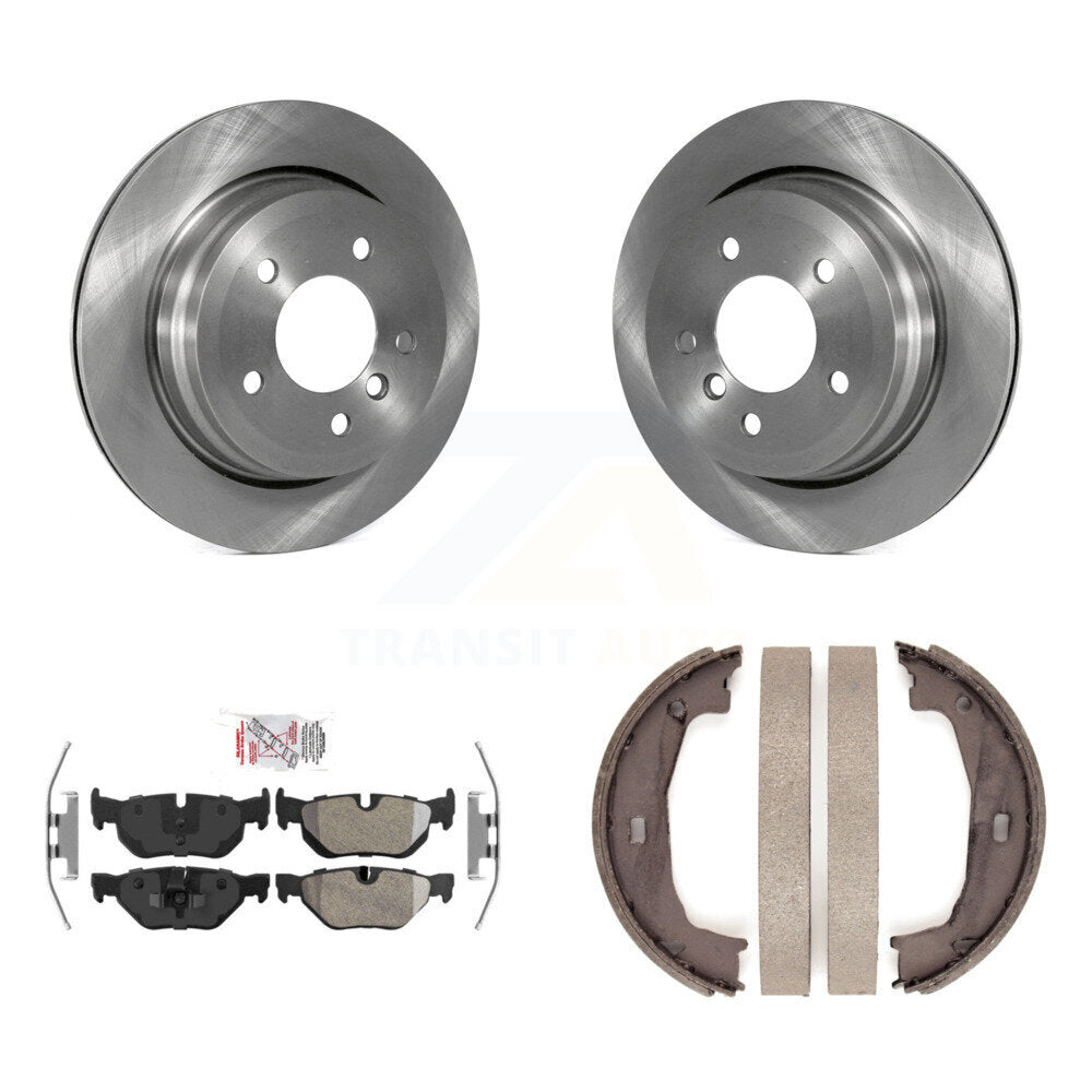 Kit de plaquettes semi-métalliques et de patins de frein de stationnement pour rotors de disque arrière, pour BMW 328i