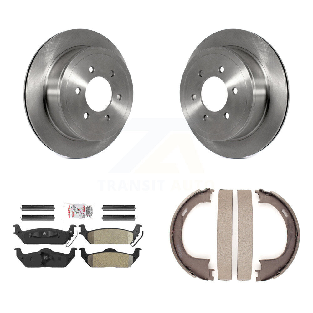 Kit de chaussures de stationnement à plaquettes semi-métalliques, Rotors à disque arrière, pour Ford F-150 Lincoln LT