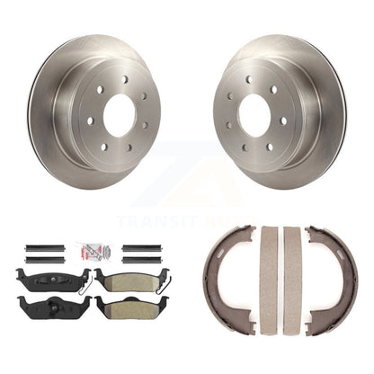 Kit de chaussures de stationnement à plaquettes semi-métalliques, Rotors à disque arrière, pour Ford F-150 Lincoln LT
