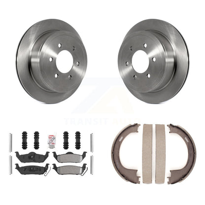 Kit de chaussures de stationnement à plaquettes semi-métalliques, Rotors à disque arrière, pour Ford F-150 Lincoln LT
