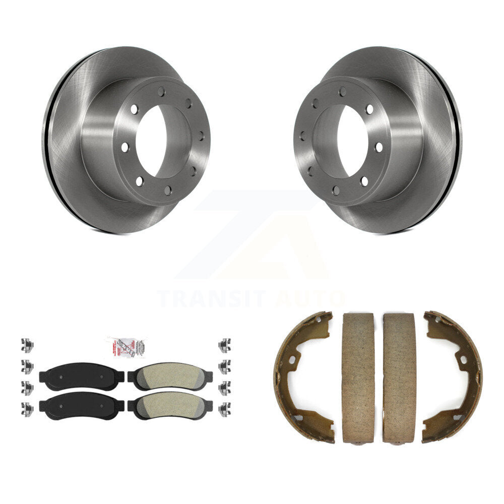 Kit de chaussures de stationnement à plaquettes semi-métalliques, Rotors à disque arrière, pour Ford F-350 Super Duty