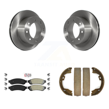 Kit de chaussures de stationnement à plaquettes semi-métalliques, Rotors à disque arrière, pour Ford F-350 Super Duty