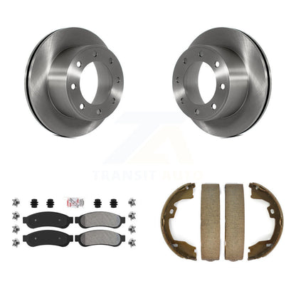 Kit de chaussures de stationnement à plaquettes semi-métalliques, Rotors à disque arrière, pour Ford F-350 Super Duty