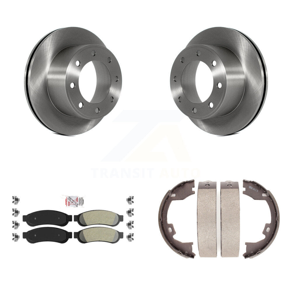 Kit de chaussures de stationnement avec plaquettes semi-métalliques, Rotors à disque arrière, pour Ford F-250 Super Duty
