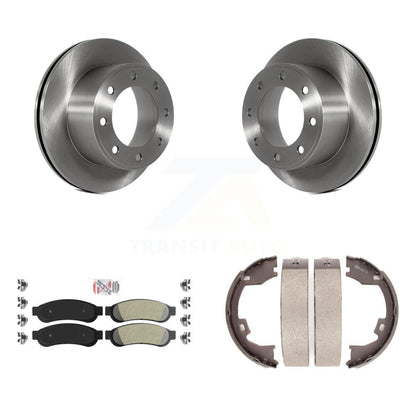 Kit de chaussures de stationnement avec plaquettes semi-métalliques, Rotors à disque arrière, pour Ford F-250 Super Duty