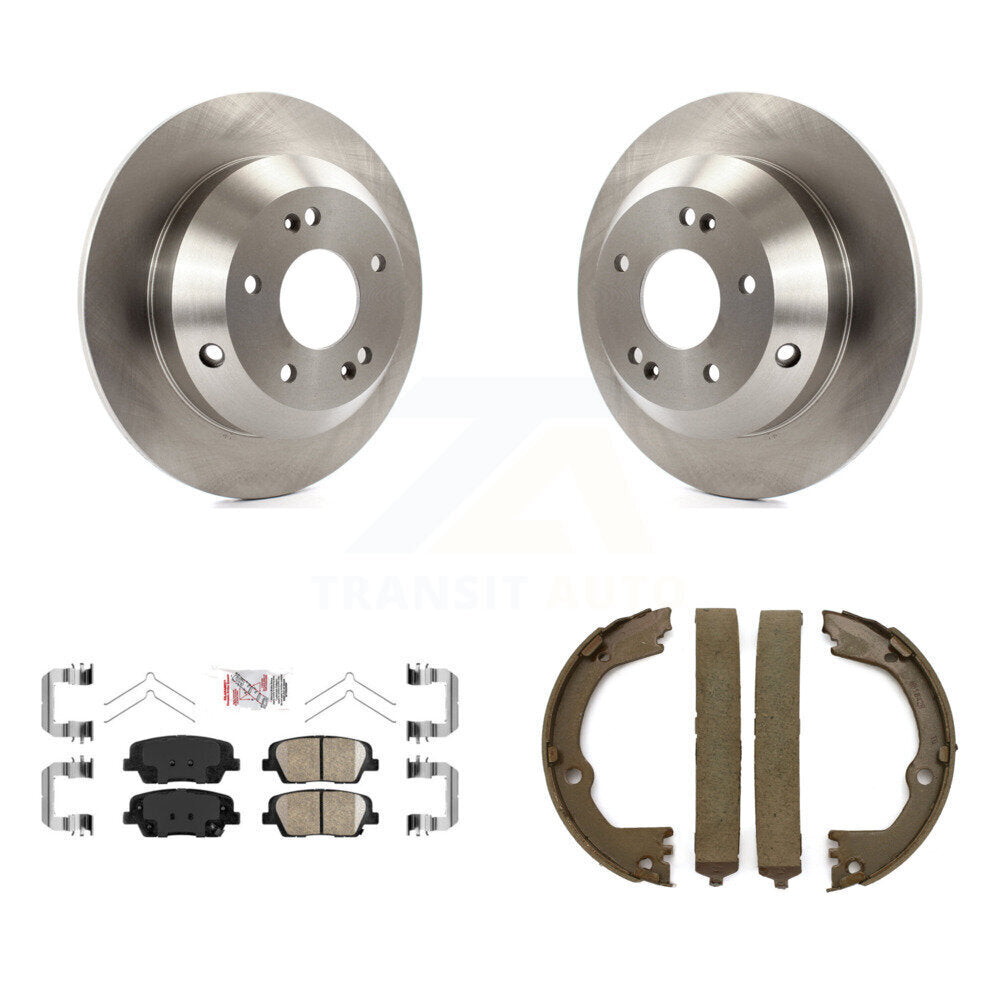 Kit de plaquettes en céramique et de chaussures de stationnement, Rotors à disque arrière, pour Hyundai Santa Fe Sport Ki