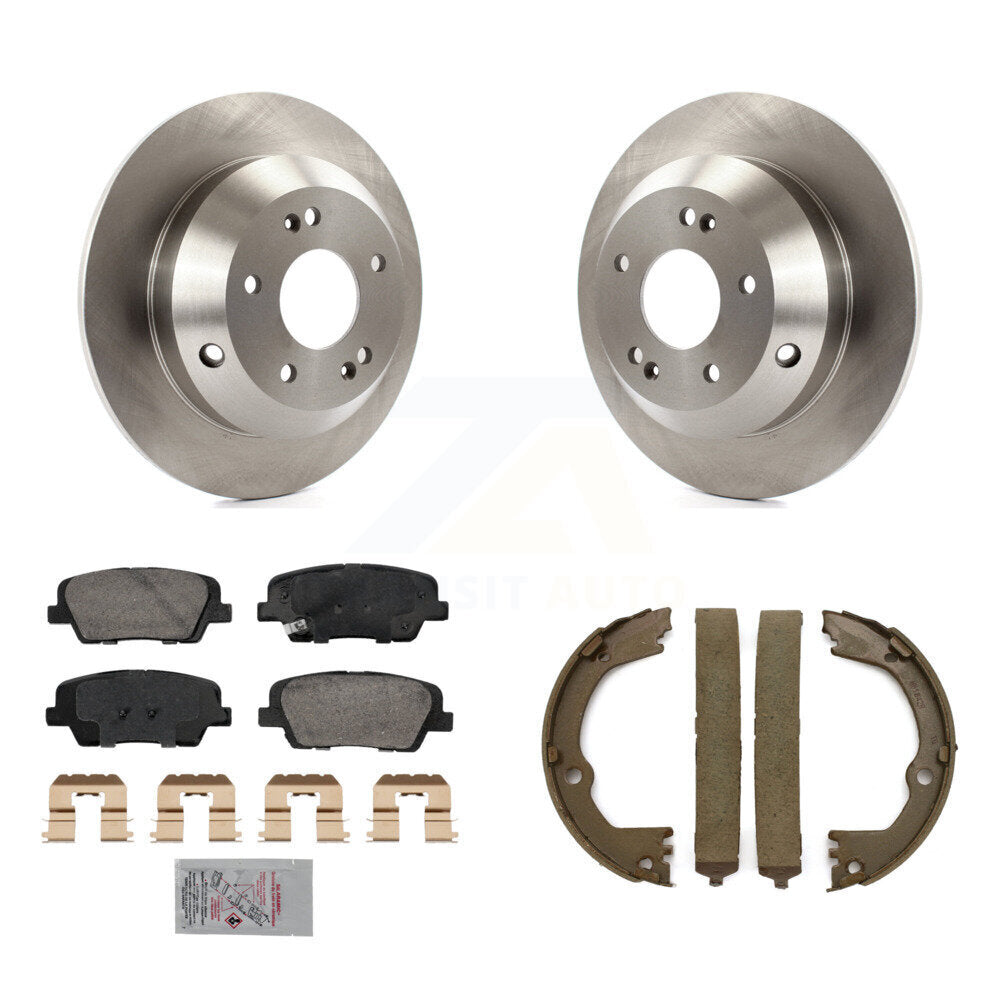 Kit de plaquettes en céramique et de chaussures de stationnement, Rotors à disque arrière, pour Hyundai Santa Fe Sport Ki