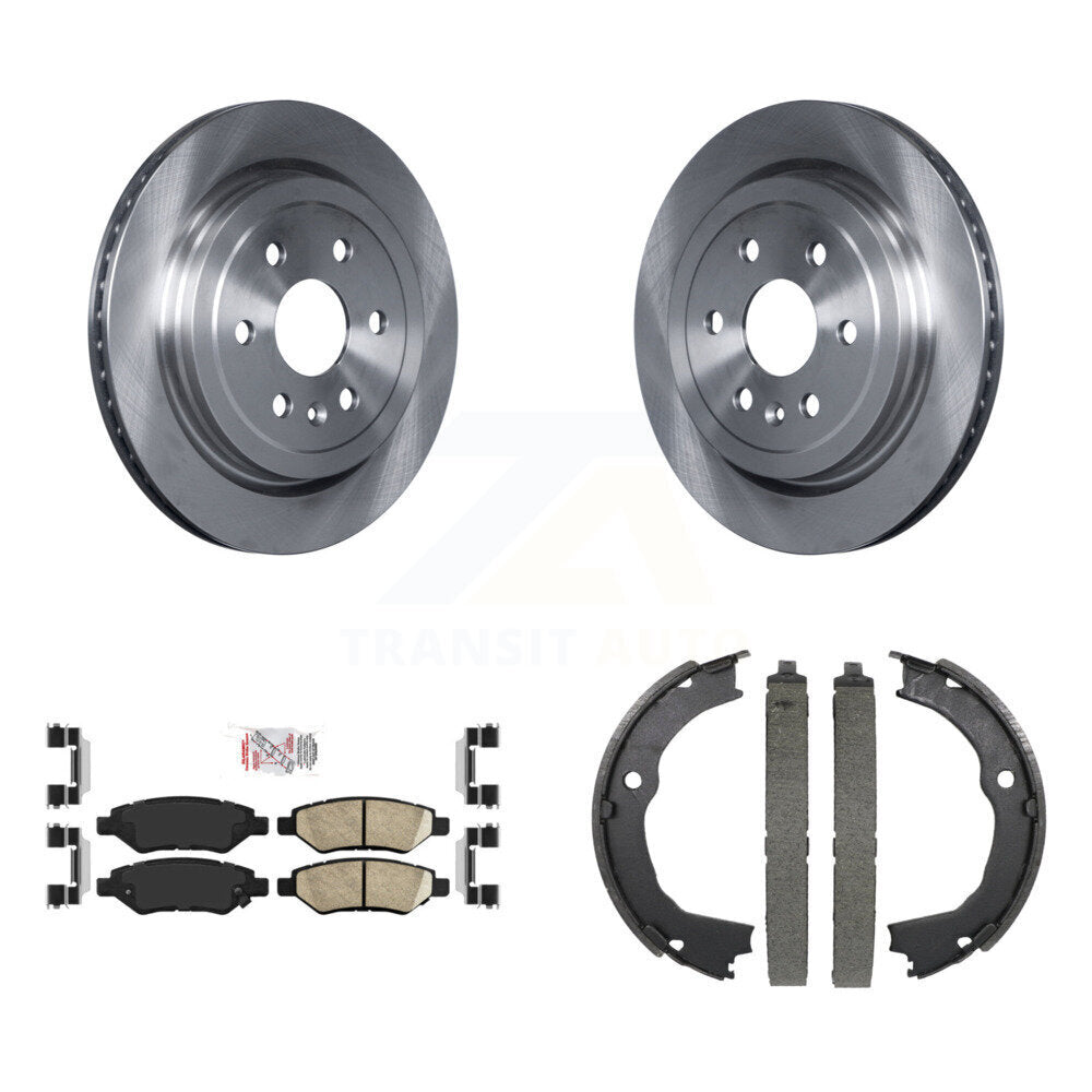 Kit de patins de frein de stationnement, Rotors à disque arrière, plaquettes en céramique, pour Cadillac SR 2010 – 2016