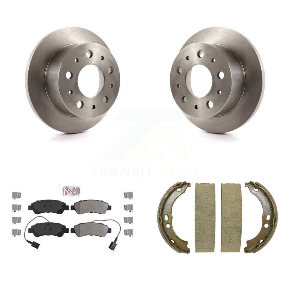 Kit de plaquettes semi-métalliques et de chaussures de stationnement pour disques arrière, Rotors, pour Ram ProMaster 250