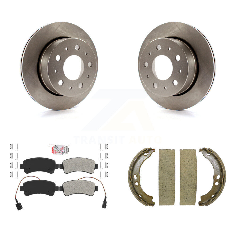 Kit de plaquettes semi-métalliques et de chaussures de stationnement pour disques arrière, Rotors, pour Ram ProMaster 250