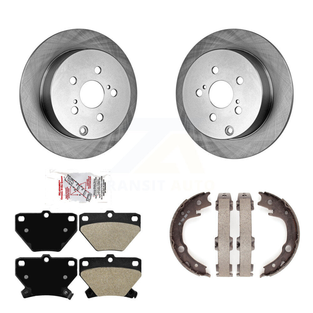 Kit de chaussures de stationnement à plaquettes semi-métalliques, Rotors à disque arrière, pour Toyota Matrix Corolla