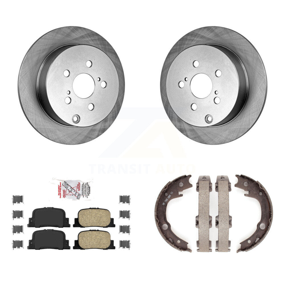 Kit de plaquettes en céramique et de patins de frein de stationnement pour rotors de disque arrière, pour Scion t 2005 – 2010