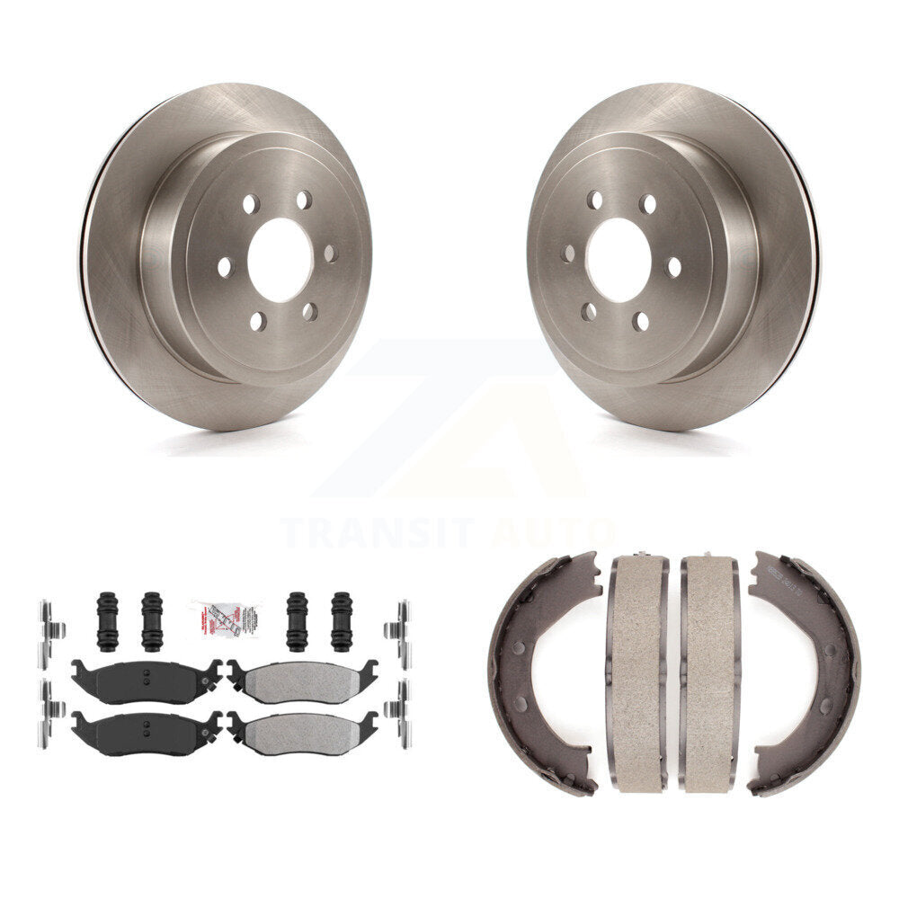 Kit de plaquettes semi-métalliques et de chaussures de stationnement pour rotors de disque arrière, pour Dodge Durang 2003