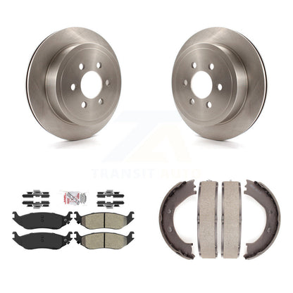 Kit de plaquettes semi-métalliques et de chaussures de stationnement pour rotors de disque arrière, pour Dodge Durang 2003