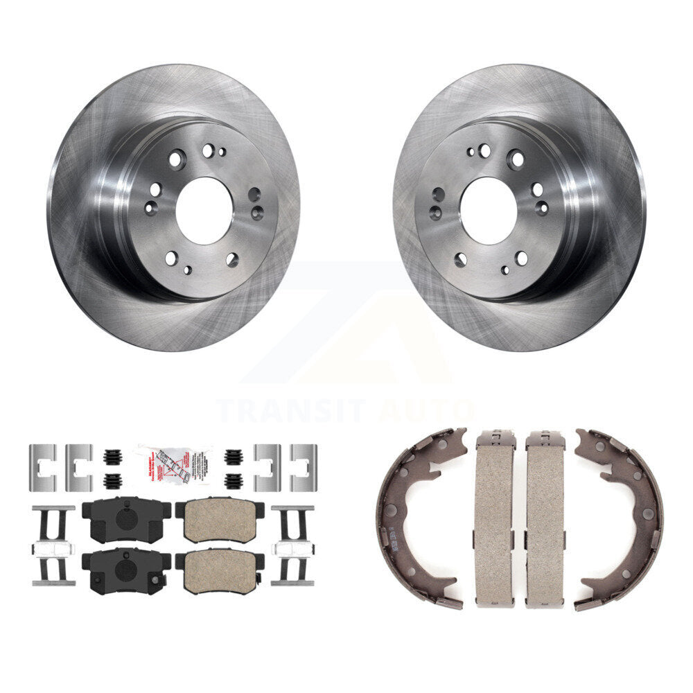 Kit de plaquettes en céramique et de freins de stationnement, Rotors à disque arrière, pour Honda CR-2002 – 2004