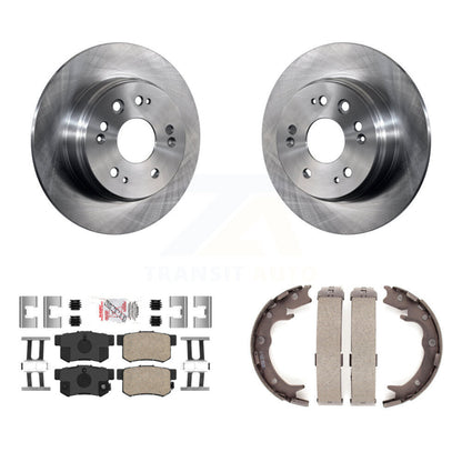 Kit de plaquettes en céramique et de freins de stationnement, Rotors à disque arrière, pour Honda CR-2002 – 2004