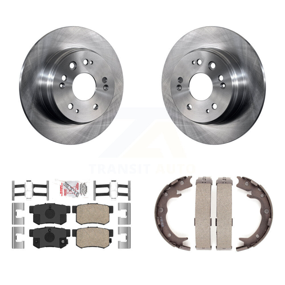 Kit de plaquettes en céramique et de freins de stationnement, Rotors à disque arrière, pour Honda CR-2002 – 2004