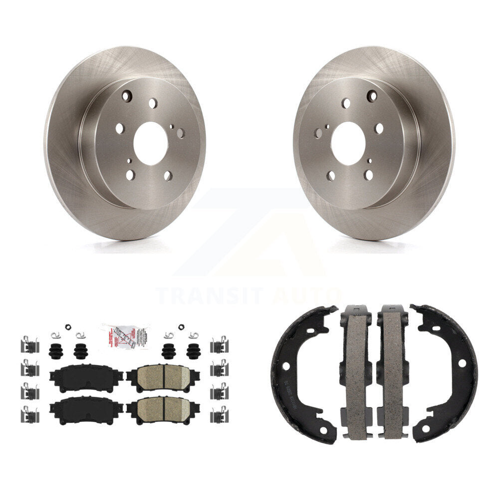 Kit de plaquettes en céramique et de freins de stationnement, Rotors à disque arrière, pour Toyota Prius V Mira