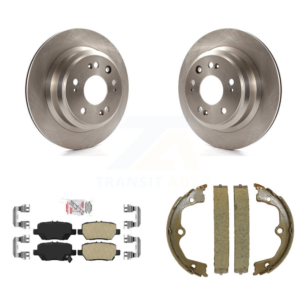 Kit de plaquettes en céramique et de patins de frein de stationnement pour disques arrière, pour Acura R 2005 – 2012