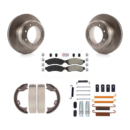 Rotors à disque arrière plaquettes semi-métalliques chaussures de frein de stationnement et Kit de matériel pour