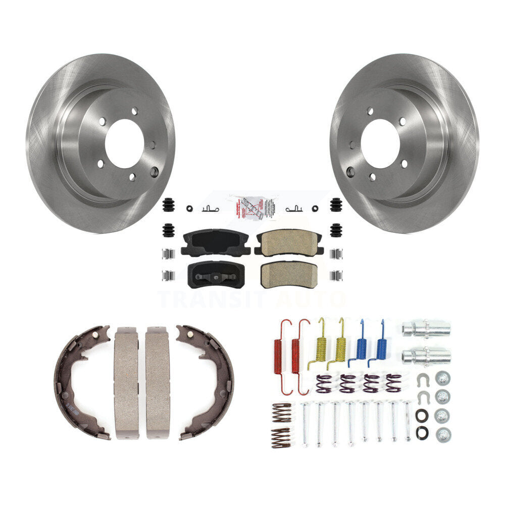 Kit de chaussures de stationnement et de matériel de stationnement, Rotors à disque arrière, tampons en céramique, pour Mitsubishi Lance