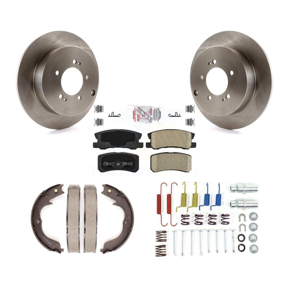 Kit de chaussures de stationnement et de matériel de stationnement, Rotors à disque arrière, tampons en céramique, pour Mitsubishi Lance