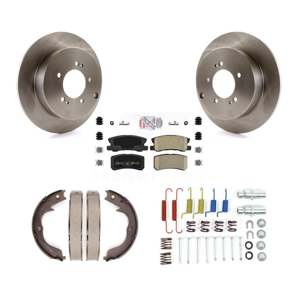 Kit de chaussures de stationnement et de matériel de stationnement, Rotors à disque arrière, tampons en céramique, pour Mitsubishi Lance