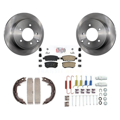 Kit de chaussures de stationnement et de matériel de stationnement, Rotors à disque arrière, tampons en céramique, pour Mitsubishi Lance