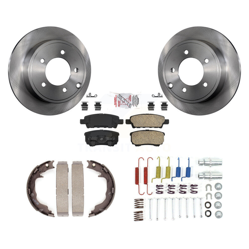 Kit de chaussures de stationnement et de matériel de stationnement, Rotors à disque arrière, tampons en céramique, pour Mitsubishi Lance