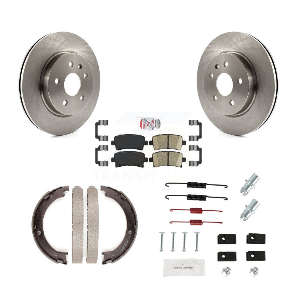 Kit de quincaillerie pour chaussures de frein de stationnement, Rotors à disque arrière, plaquettes en céramique, pour Cadillac XTS