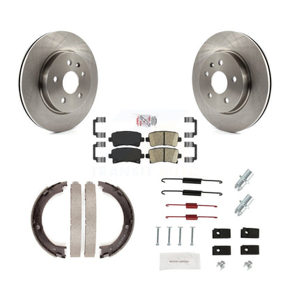 Kit de quincaillerie pour chaussures de frein de stationnement, Rotors à disque arrière, plaquettes en céramique, pour Cadillac XTS