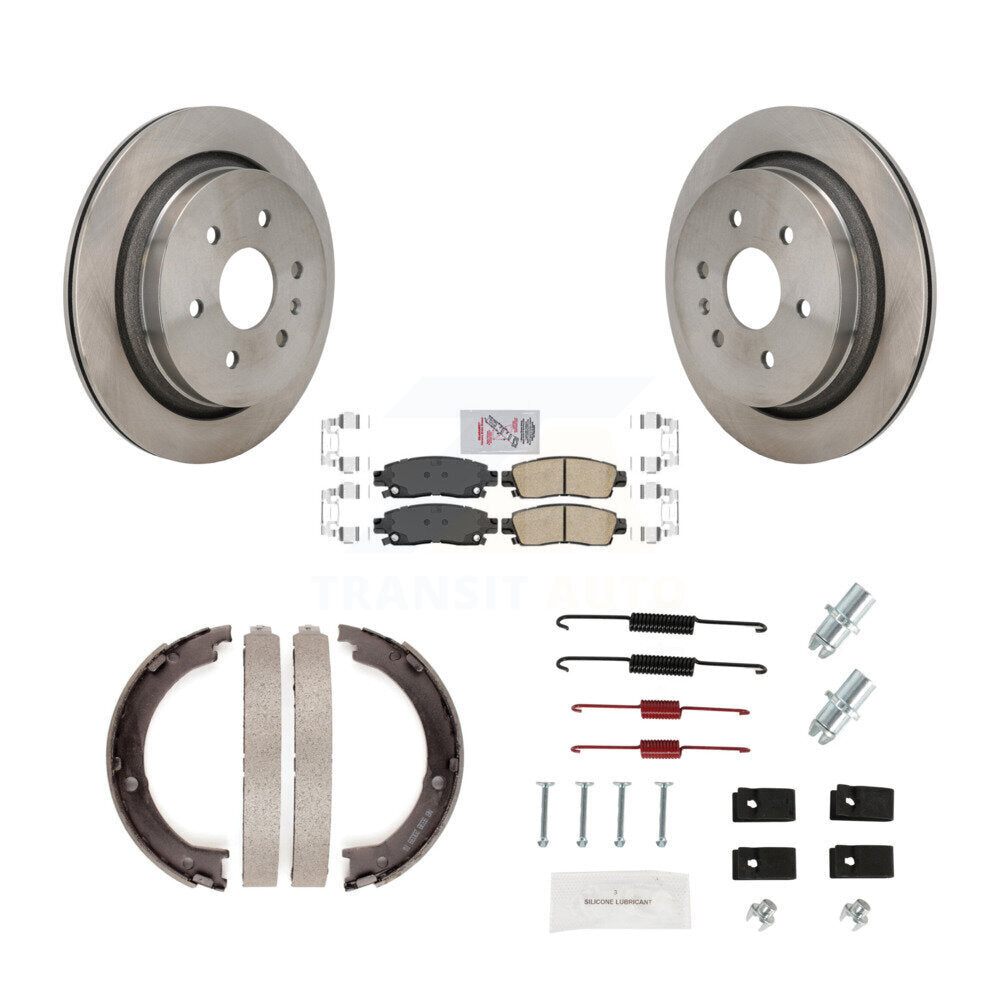 Kit de quincaillerie pour chaussures de frein de stationnement, Rotors à disque arrière, plaquettes en céramique, pour Cadillac XTS