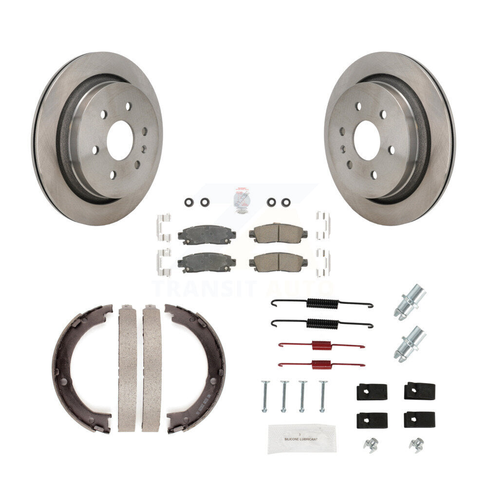 Kit de quincaillerie pour chaussures de frein de stationnement, Rotors à disque arrière, plaquettes en céramique, pour Cadillac XTS