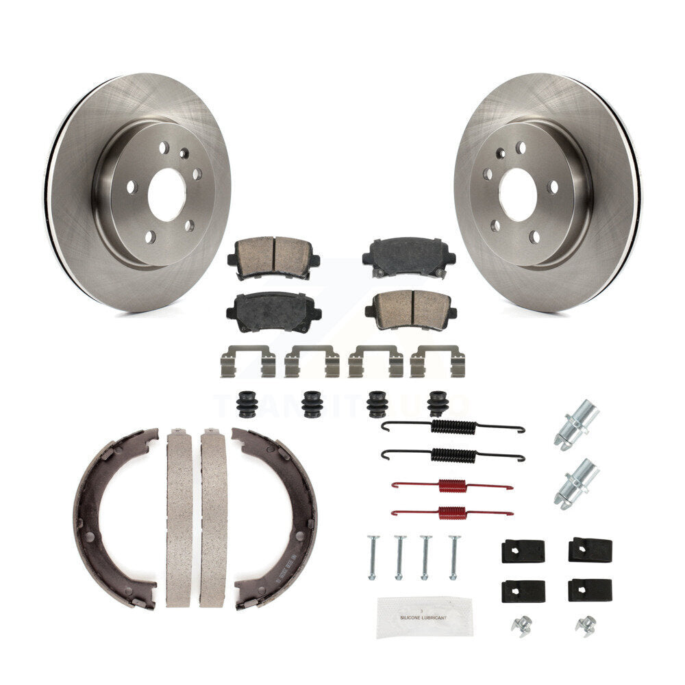 Kit de quincaillerie pour chaussures de frein de stationnement, Rotors à disque arrière, plaquettes en céramique, pour Cadillac XTS