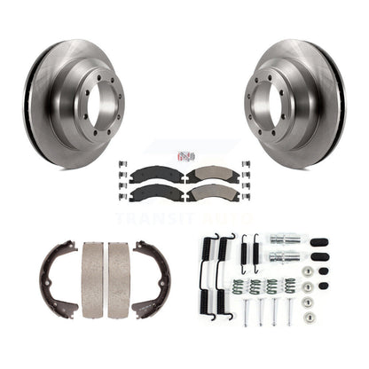 Rotors à disque arrière plaquettes semi-métalliques chaussures de frein de stationnement et Kit de matériel pour