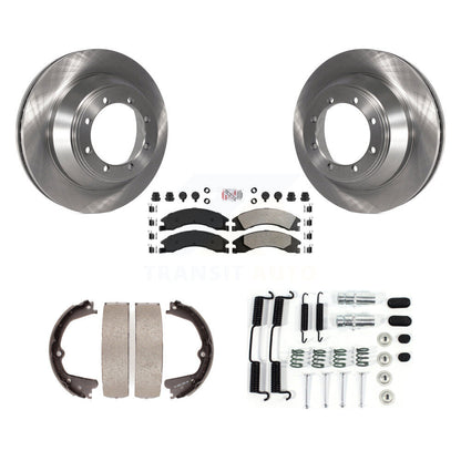Rotors à disque arrière plaquettes semi-métalliques chaussures de frein de stationnement et Kit de matériel pour