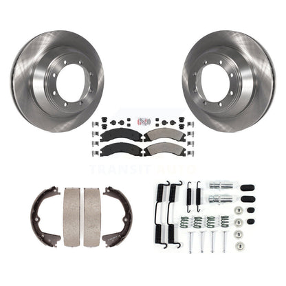 Rotors à disque arrière plaquettes semi-métalliques chaussures de frein de stationnement et Kit de matériel pour