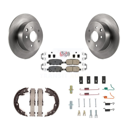 Kit de quincaillerie pour chaussures de frein de stationnement, Rotors à disque arrière, plaquettes en céramique, pour Nissan Sentr
