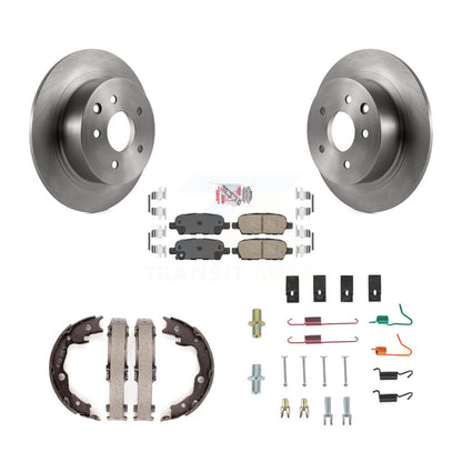 Kit de quincaillerie pour chaussures de frein de stationnement, Rotors à disque arrière, plaquettes en céramique, pour Nissan Sentr