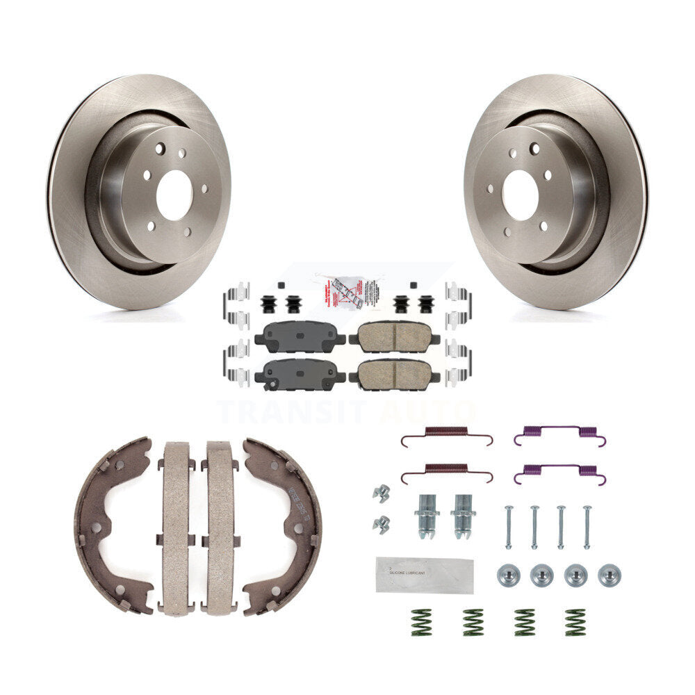 Rotors de disque arrière, coussinets en céramique, chaussures de stationnement et Kit de matériel pour INFINITI G37 G35