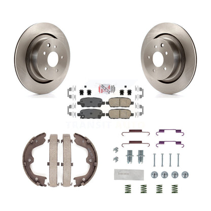 Rotors de disque arrière, coussinets en céramique, chaussures de stationnement et Kit de matériel pour INFINITI G37 G35