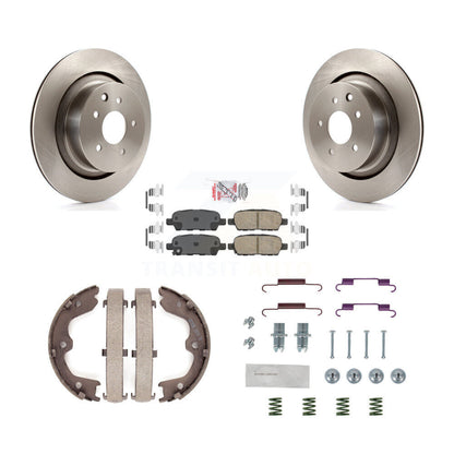 Rotors de disque arrière, coussinets en céramique, chaussures de stationnement et Kit de matériel pour INFINITI G37 G35