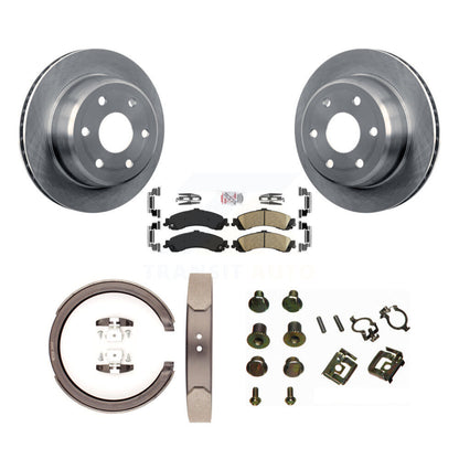 Kit de quincaillerie pour chaussures de stationnement, Rotors à disque arrière, tampons en céramique, pour Chevrolet Silverad