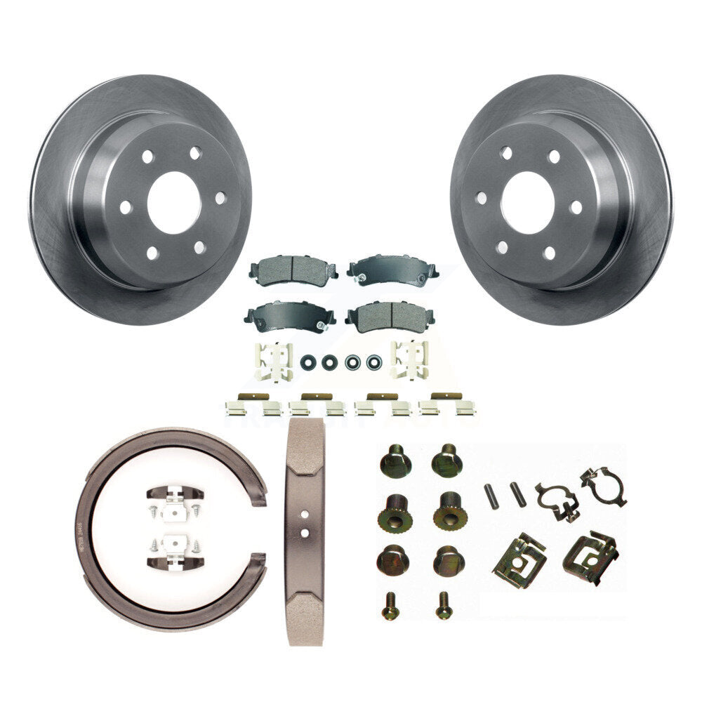 Kit de quincaillerie pour chaussures de stationnement, Rotors à disque arrière, plaquettes semi-métalliques, pour Chevrolet GM
