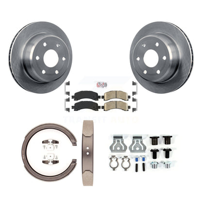 Rotors de disque arrière, coussinets en céramique, chaussures de stationnement et Kit de matériel pour GMC Yukon XL 150