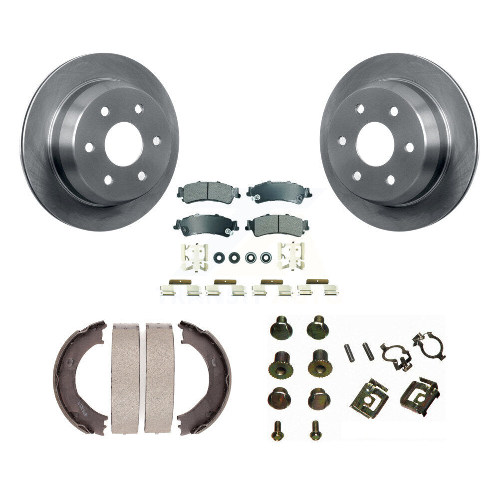 Kit de quincaillerie pour chaussures de stationnement, Rotors à disque arrière, plaquettes semi-métalliques, pour Chevrolet GM