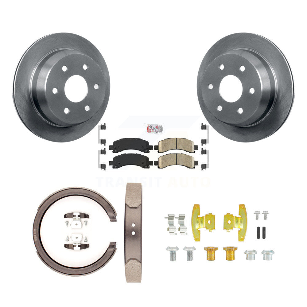 Kit de quincaillerie pour chaussures de stationnement, Rotors à disque arrière, tampons en céramique, pour Chevrolet Avalanch
