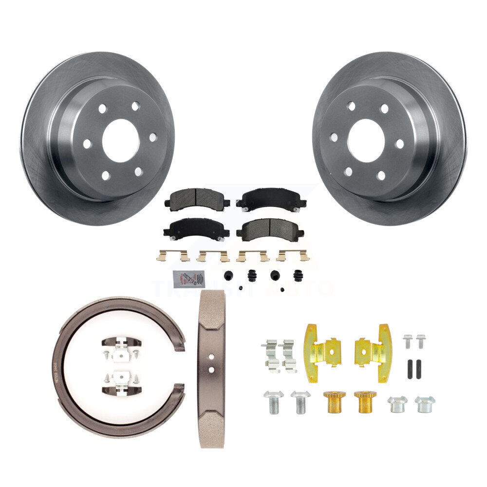 Rotors à disque arrière, patins semi-métalliques, chaussures de stationnement et Kit de quincaillerie pour Chevrole