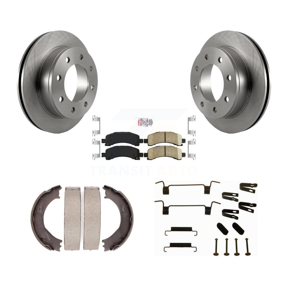 Kit de chaussures de stationnement et de matériel de stationnement, Rotors à disque arrière, tampons en céramique, pour Chevrolet Express