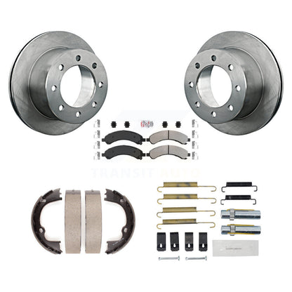 Rotors à disque arrière plaquettes semi-métalliques chaussures de frein de stationnement et Kit de matériel pour